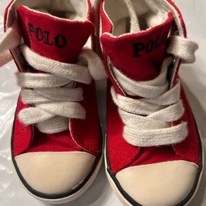Polo by Ralph Lauren Kids Red Canvas Sneakers size6